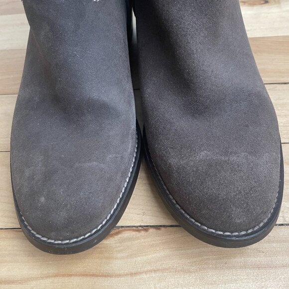 Zara Flat Country Taupe Nubuck Boots Size 37 EU - Picture 7 of 8